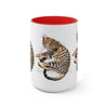 Cute Bengal Cat Sleeping Art Two-Tone Coffee Mugs 15Oz Mug