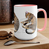 Cute Bengal Cat Sleeping Art Two-Tone Coffee Mugs 15Oz Mug