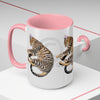 Cute Bengal Cat Sleeping Art Two-Tone Coffee Mugs 15Oz Mug