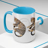 Cute Bengal Cat Sleeping Art Two-Tone Coffee Mugs 15Oz Mug