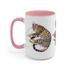 Cute Bengal Cat Sleeping Art Two-Tone Coffee Mugs 15Oz / Pink Mug