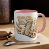 Cute Bengal Cat Sleeping Watercolor Art Accent Coffee Mug 11Oz