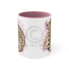 Cute Bengal Cat Watercolor Pink Accent Coffee Mug 11Oz