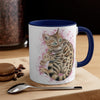 Cute Bengal Cat Watercolor Pink Accent Coffee Mug 11Oz