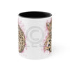 Cute Bengal Cat Watercolor Pink Accent Coffee Mug 11Oz Black /