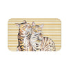 Cute Bengal Cats Beige Pinstripe Bath Mat Large 34X21 Home Decor