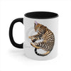 Cute Bengal Kitten Cat Sleeping Comic Style Art Accent Coffee Mug 11Oz