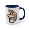 Cute Bengal Kitten Cat Sleeping Comic Style Art Accent Coffee Mug 11Oz