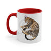 Cute Bengal Kitten Cat Sleeping Comic Style Art Accent Coffee Mug 11Oz