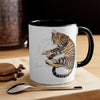 Cute Bengal Kitten Cat Sleeping Comic Style Art Accent Coffee Mug 11Oz