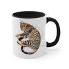 Cute Bengal Kitten Cat Sleeping Comic Style Art Accent Coffee Mug 11Oz Black /