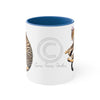 Cute Bengal Kitten Cat Sleeping Comic Style Art Accent Coffee Mug 11Oz Blue /