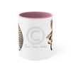 Cute Bengal Kitten Cat Sleeping Comic Style Art Accent Coffee Mug 11Oz Pink /