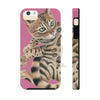 Cute Bengal Kitten Cat Watercolor Art Pink Case Mate Tough Phone