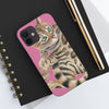 Cute Bengal Kitten Cat Watercolor Art Pink Case Mate Tough Phone