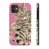 Cute Bengal Kitten Cat Watercolor Art Pink Case Mate Tough Phone Iphone 11