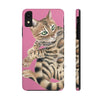 Cute Bengal Kitten Cat Watercolor Art Pink Case Mate Tough Phone Iphone Xr