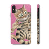 Cute Bengal Kitten Cat Watercolor Art Pink Case Mate Tough Phone Iphone Xs Max