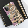 Cute Bengal Kitten Cat Watercolor Art Roses Case Mate Tough Phone