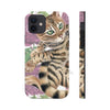 Cute Bengal Kitten Cat Watercolor Art Roses Case Mate Tough Phone Iphone 12