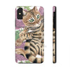 Cute Bengal Kitten Cat Watercolor Art Roses Case Mate Tough Phone Iphone X