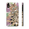Cute Bengal Kitten Cat Watercolor Art Roses Case Mate Tough Phone Iphone Xr