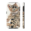 Cute Bengal Kitten Cat Watercolor Art White Case Mate Tough Phone