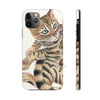 Cute Bengal Kitten Cat Watercolor Art White Case Mate Tough Phone Iphone 11 Pro Max