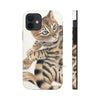 Cute Bengal Kitten Cat Watercolor Art White Case Mate Tough Phone Iphone 12