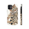 Cute Bengal Kitten Cat Watercolor Art White Case Mate Tough Phone Iphone 12 Mini