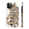 Cute Bengal Kitten Cat Watercolor Art White Case Mate Tough Phone Iphone 12 Pro Max
