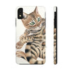 Cute Bengal Kitten Cat Watercolor Art White Case Mate Tough Phone Iphone Xr