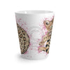 Cute Bengal Kitten Cat Watercolor Art White Pink Splash Latte Mug Mug