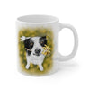 Cute Border Collie Dog Art Mug 11Oz