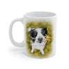Cute Border Collie Dog Art Mug 11Oz