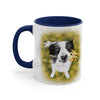 Cute Border Collie Watercolor Art Accent Coffee Mug 11Oz