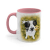 Cute Border Collie Watercolor Art Accent Coffee Mug 11Oz
