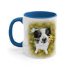 Cute Border Collie Watercolor Art Accent Coffee Mug 11Oz