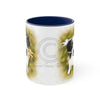 Cute Border Collie Watercolor Art Accent Coffee Mug 11Oz Navy /