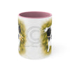 Cute Border Collie Watercolor Art Accent Coffee Mug 11Oz Pink /