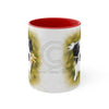 Cute Border Collie Watercolor Art Accent Coffee Mug 11Oz Red /