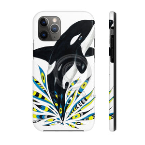 Cute Breaching Orca Whale Ink White Case Mate Tough Phone Cases Iphone 11 Pro