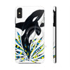 Cute Breaching Orca Whale Ink White Case Mate Tough Phone Cases Iphone Xs Max