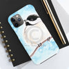 Cute Chickadee Bird Blue Watercolor Art Case Mate Tough Phone Cases