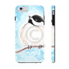 Cute Chickadee Bird Blue Watercolor Art Case Mate Tough Phone Cases Iphone 6/6S Plus