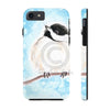 Cute Chickadee Bird Blue Watercolor Art Case Mate Tough Phone Cases Iphone 7 8