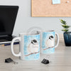 Cute Chickadee Bird Blue Watercolor Art Mug 11Oz