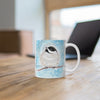 Cute Chickadee Bird Blue Watercolor Art Mug 11Oz