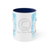 Cute Chickadee Bird Blue Watercolor On White Art Accent Coffee Mug 11Oz Navy /