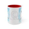 Cute Chickadee Bird Blue Watercolor On White Art Accent Coffee Mug 11Oz Red /